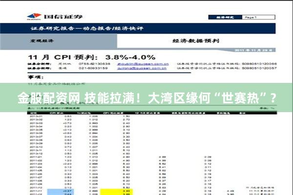 金股配资网 技能拉满！大湾区缘何“世赛热”？