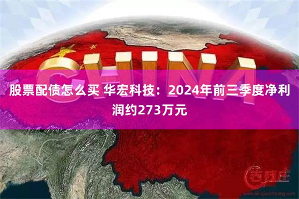 股票配债怎么买 华宏科技：2024年前三季度净利润约273万元