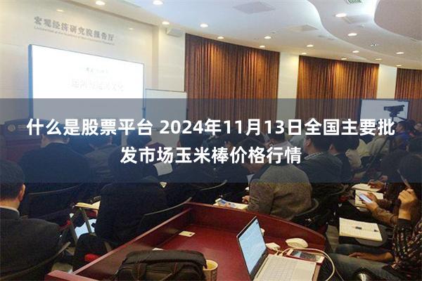 什么是股票平台 2024年11月13日全国主要批发市场玉米棒价格行情